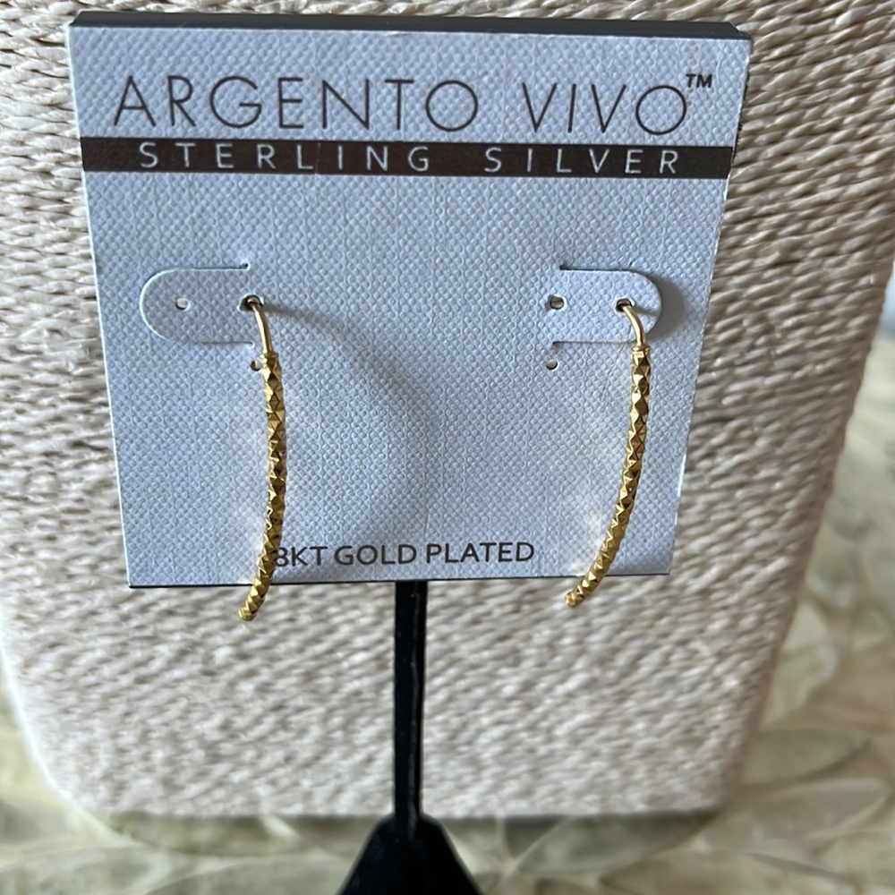 Argento Vivo 18kt Gold Plated Earrings